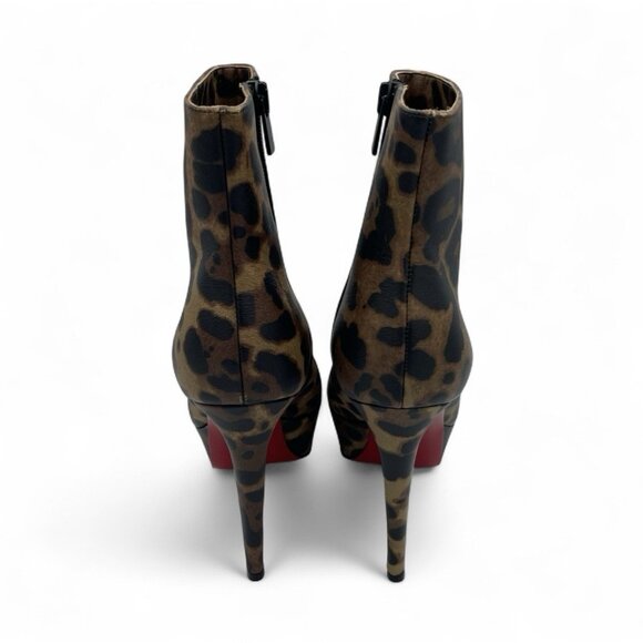 Christian Louboutin Bianca Leopard Print Platform Booties 120 Size EU 37 US 7 - Picture 5 of 11